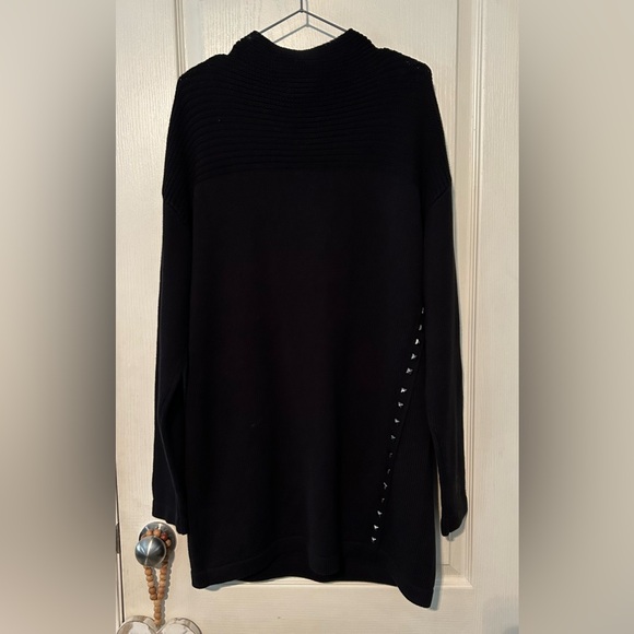 NWT Charlie Paige Black Long Sleeve Studded Sweater - Picture 4 of 7